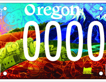 Oregon Cultural Trust license plate