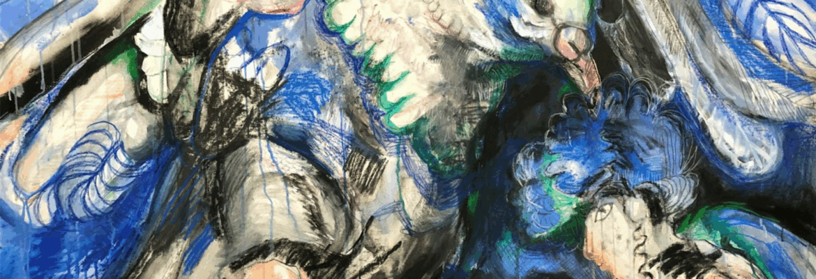 Art by one of the winners of the Oregon Arts Commission’s Career Opportunity Program grant award: Ketzia Schoneberg (“Mermaid,” mixed media on canvas, 50” x 58")